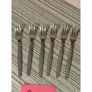 6 Norpro‎ Stainless Steel Cocktail Appetizer Forks, 5" Long, 2.6 oz